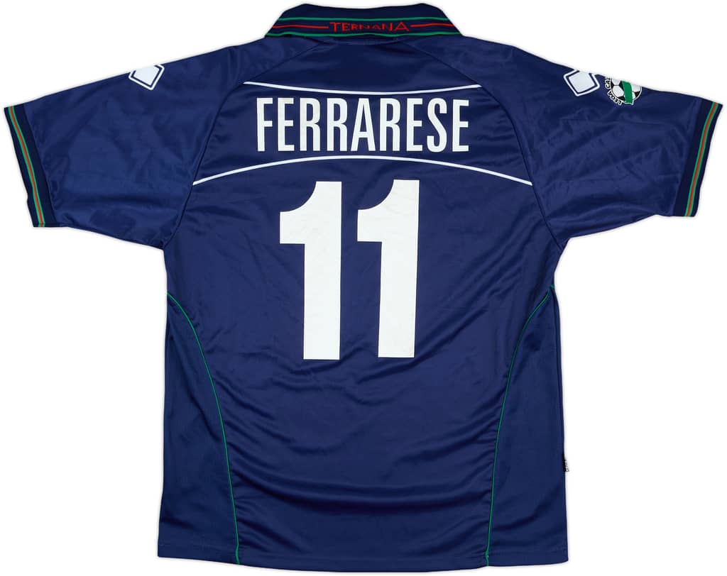 2003-04 Ternana Match Issue Third Shirt Ferrarese #11