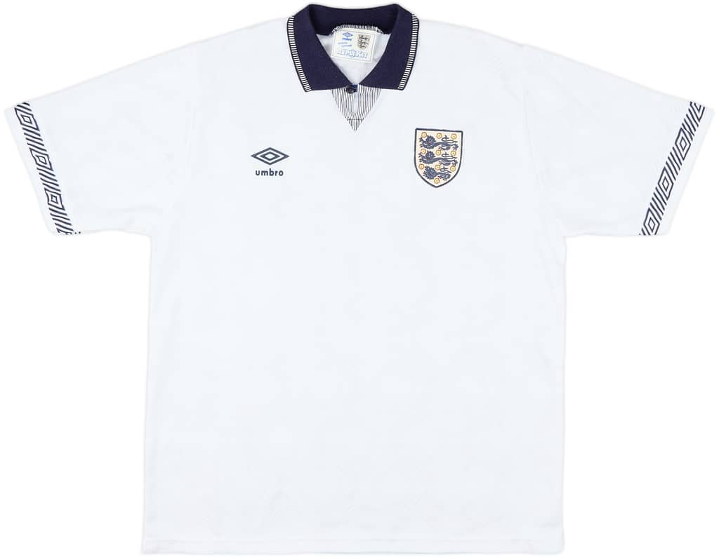 1990-92 England Home Shirt - 8/10 - (M)