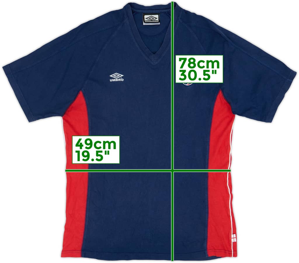 2000-02 England Umbro Cotton Tee - 7/10 - (L)