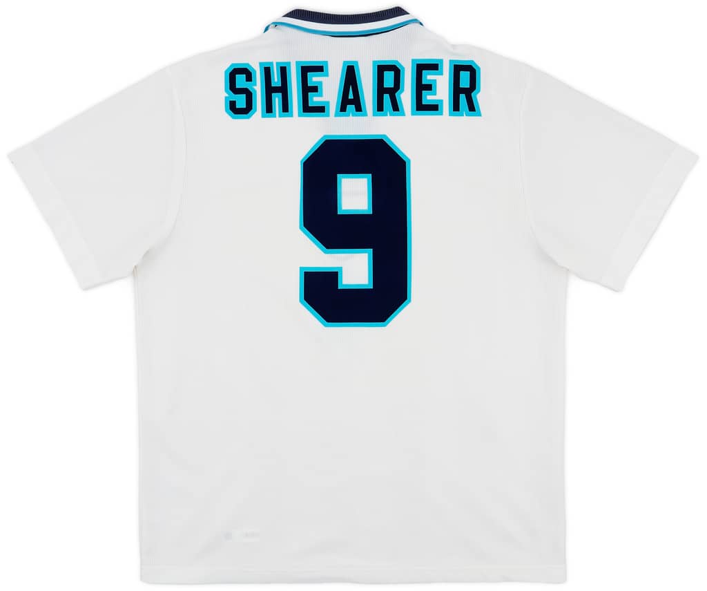 1995-97 England Home Shirt Shearer #9 - 8/10 - (XL)