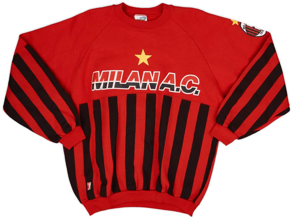 1990-91 AC Milan Le Felpe Dei Grandi Club Sweat Top - 8/10 - (L)