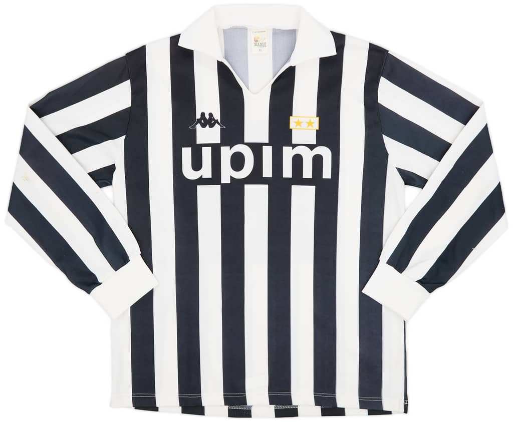 1991-92 Juventus Basic Home L/S Shirt #11 - 8/10 - (XL)