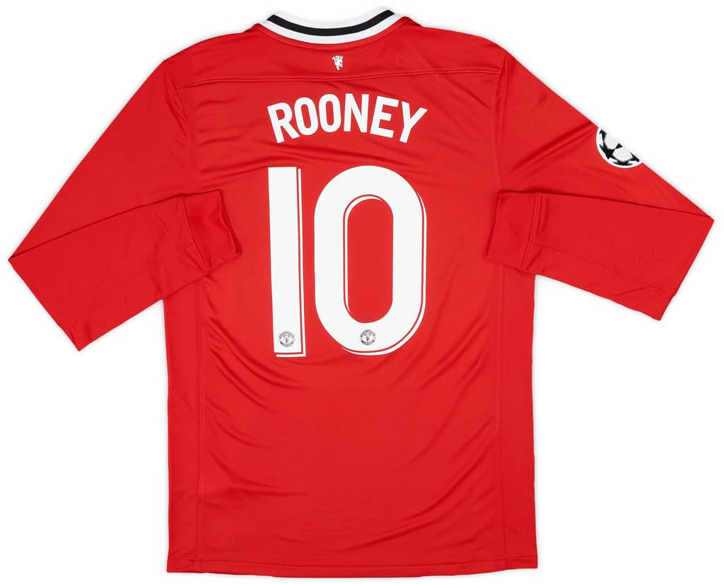 2011-12 Manchester United Home L/S Shirt Rooney #10 (M)