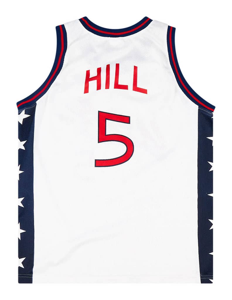 1996-99 USA Hill #5 Champion Jersey (Home) L