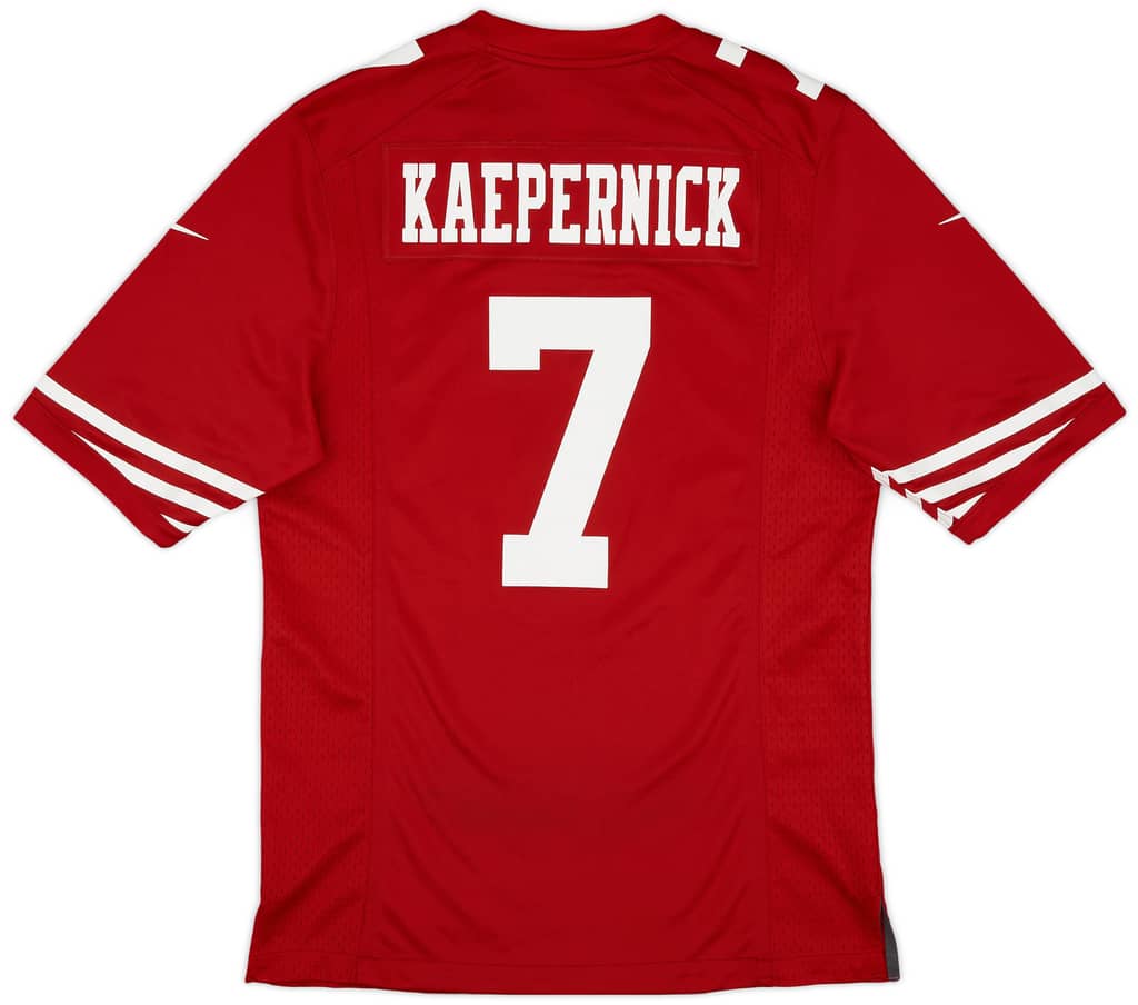 2012-16 San Francisco 49ers Kaepernick #7 Nike Game Home Jersey - 8/10 - (S)