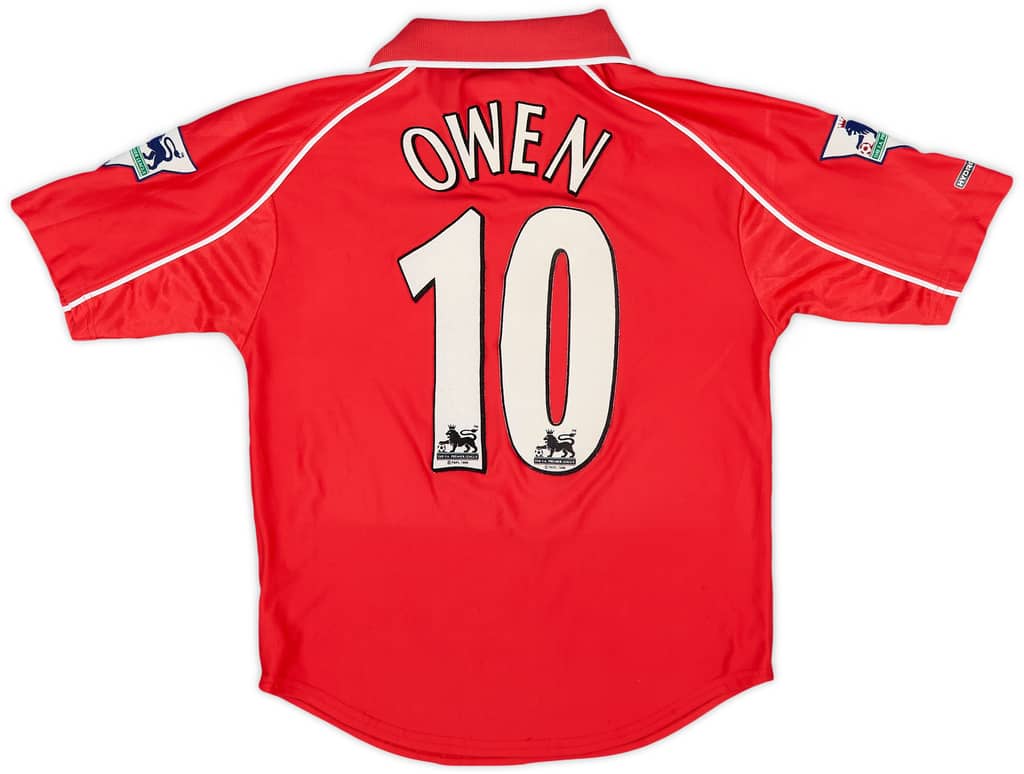 2000-02 Liverpool Home Shirt Owen #10 - 8/10 - (M.Boys)