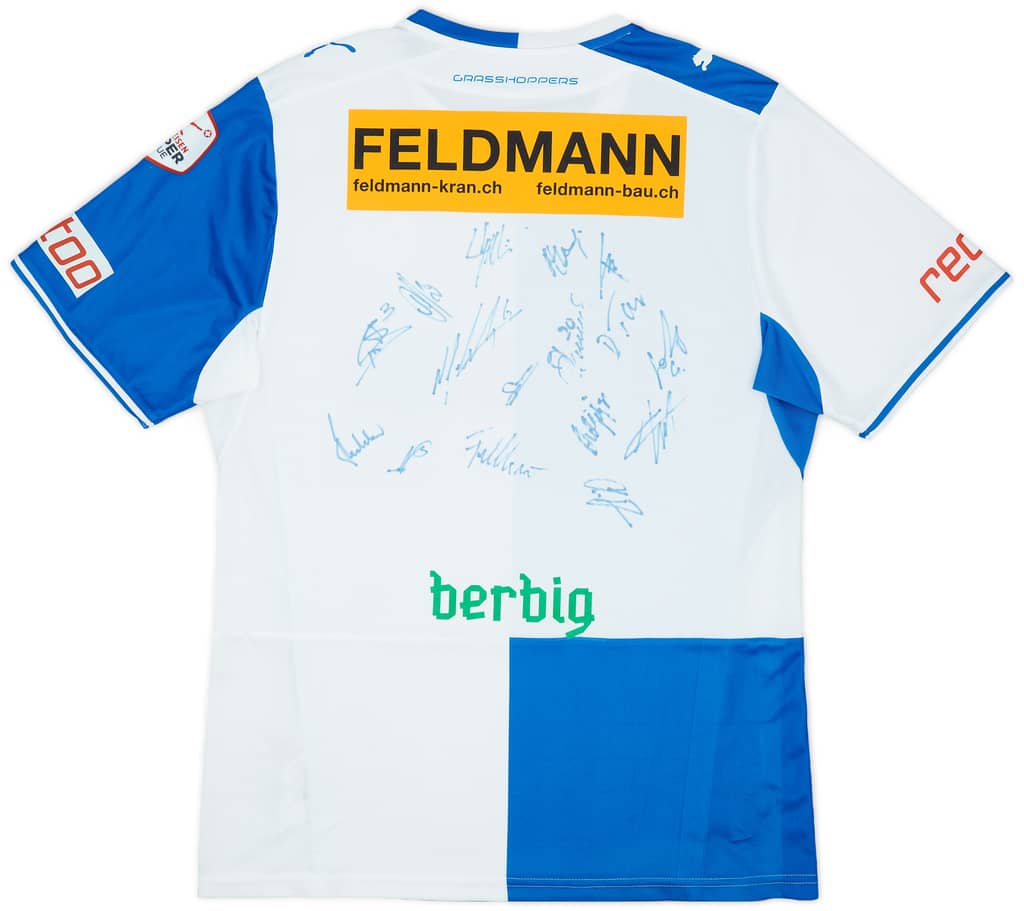 2013-14 Grasshoppers Signed Player Issue Home Shirt - 8/10 - (XL)