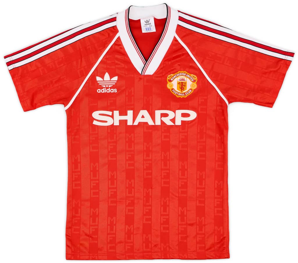 1988-90 Manchester United Home Shirt - 8/10 - (Y)