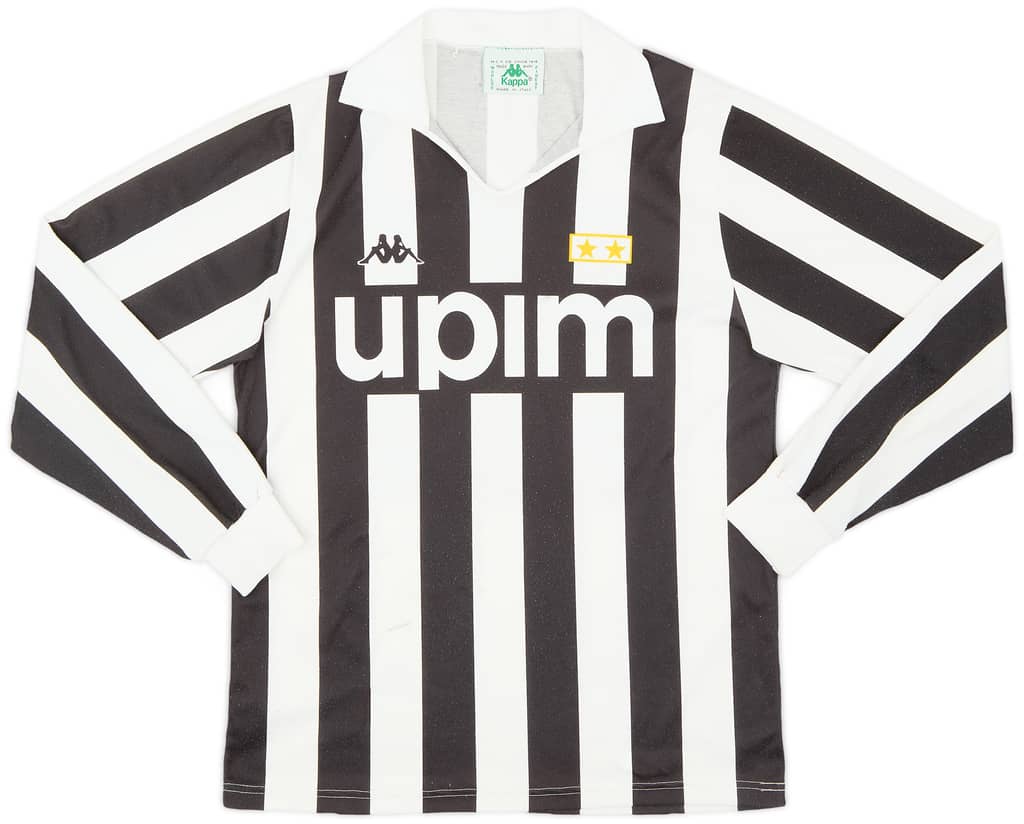 1991-92 Juventus Basic Home L/S Shirt - 7/10 - (S)