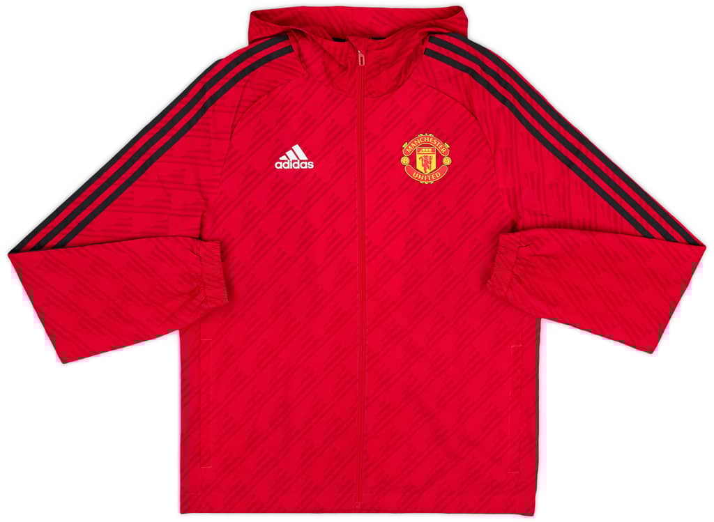 2022-23 Manchester United adidas Hooded Track Jacket - 8/10 - (S)