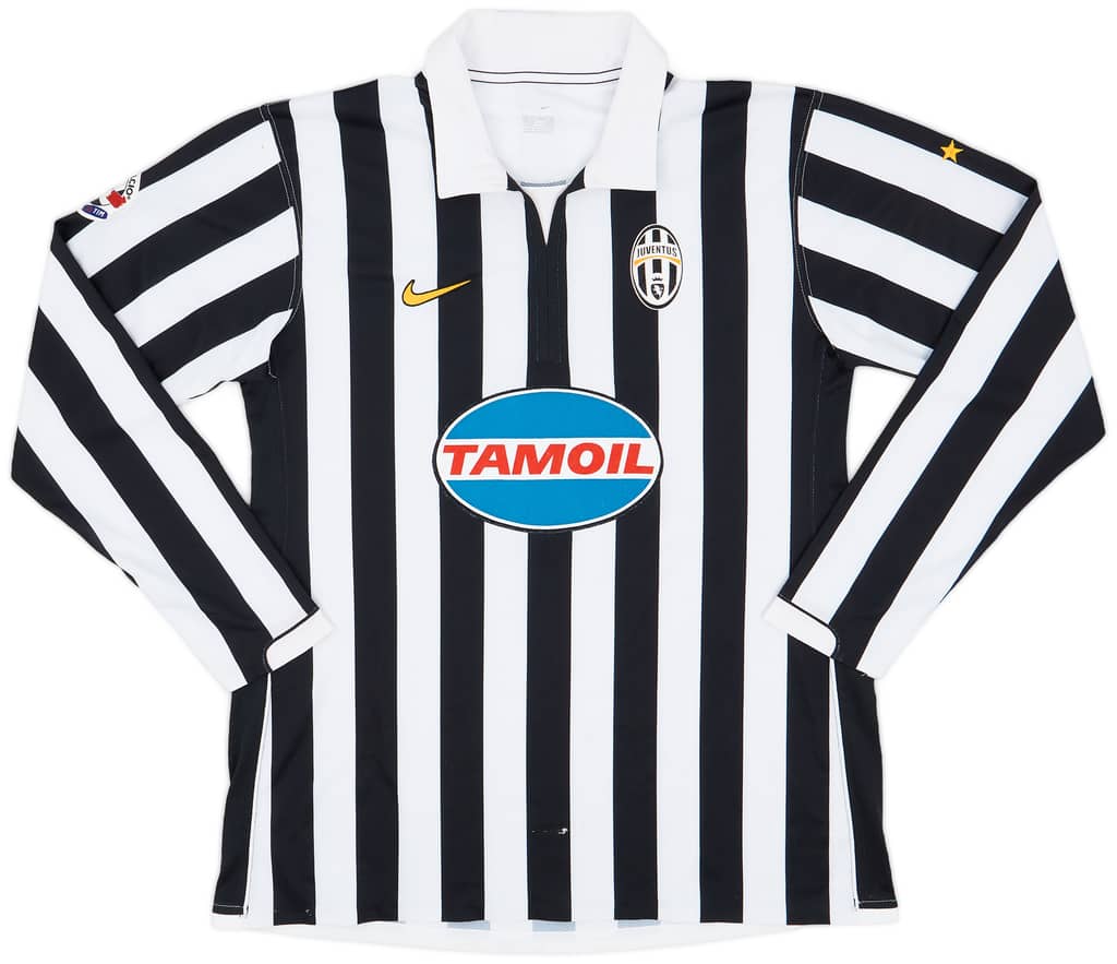 2006-07 Juventus Match Issue Home L/S Shirt Trezeguet #17