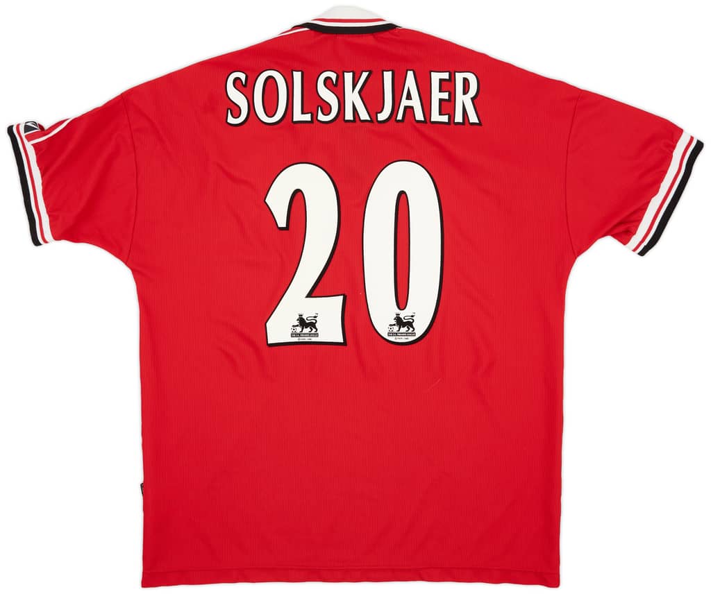 1998-00 Manchester United Home Shirt Solskjaer #20 - 8/10 - (XL)