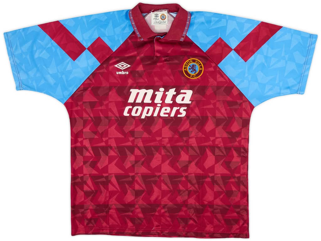 1990-92 Aston Villa Home Shirt - 7/10 - (XL)