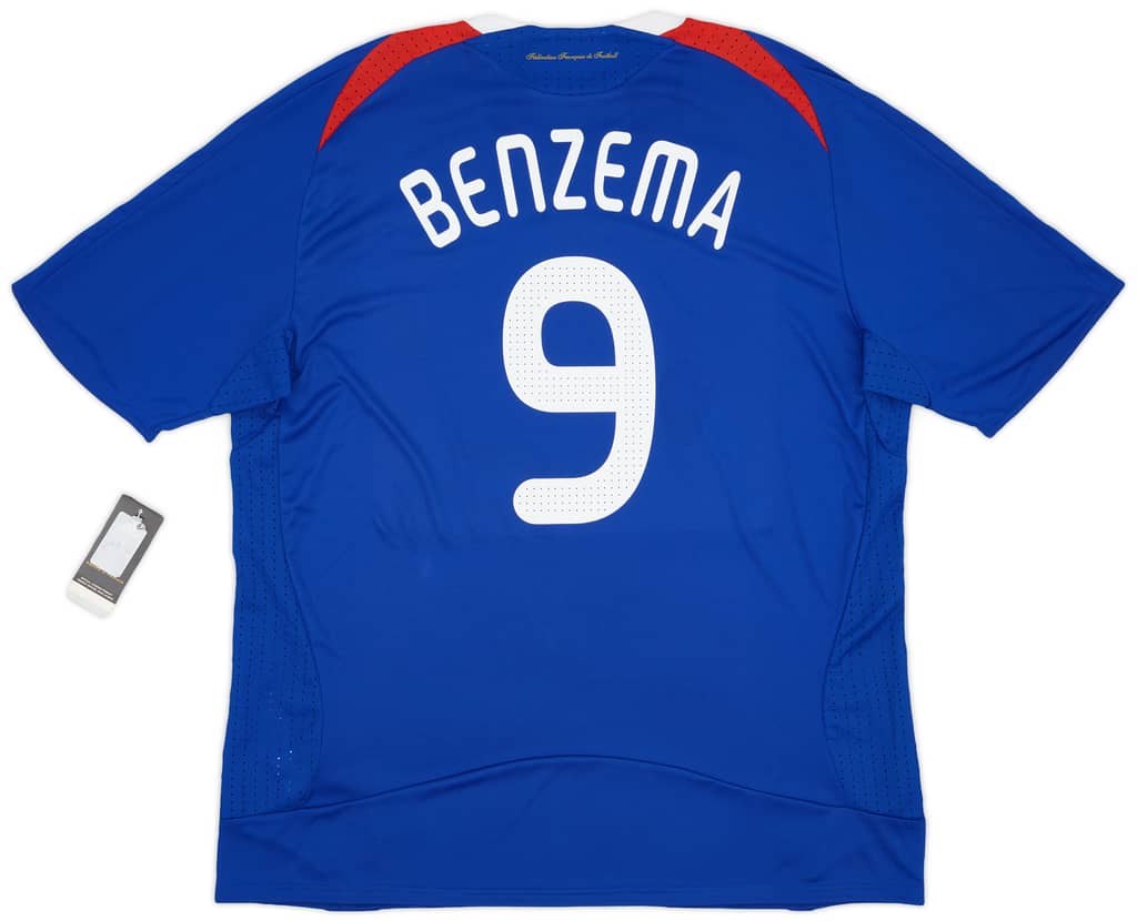 2007-08 France Home Shirt Benzema #9 (XXL)