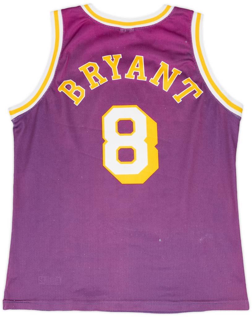 1996-99 LA Lakers Bryant #8 Champion Away Jersey - 5/10 - (L)