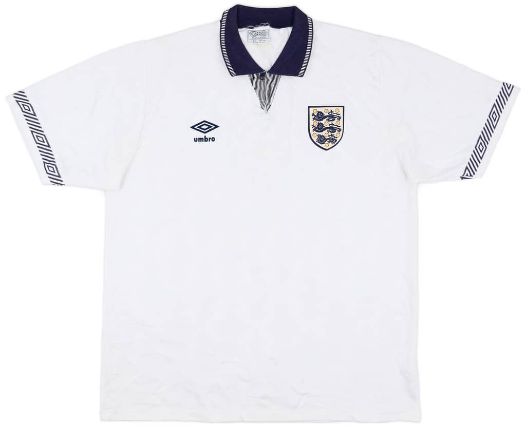 1990-92 England Home Shirt - 5/10 - (L)
