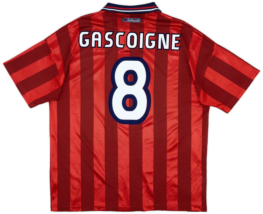 1997-99 England Away Shirt Gascoigne #8 - 5/10 - (XL)