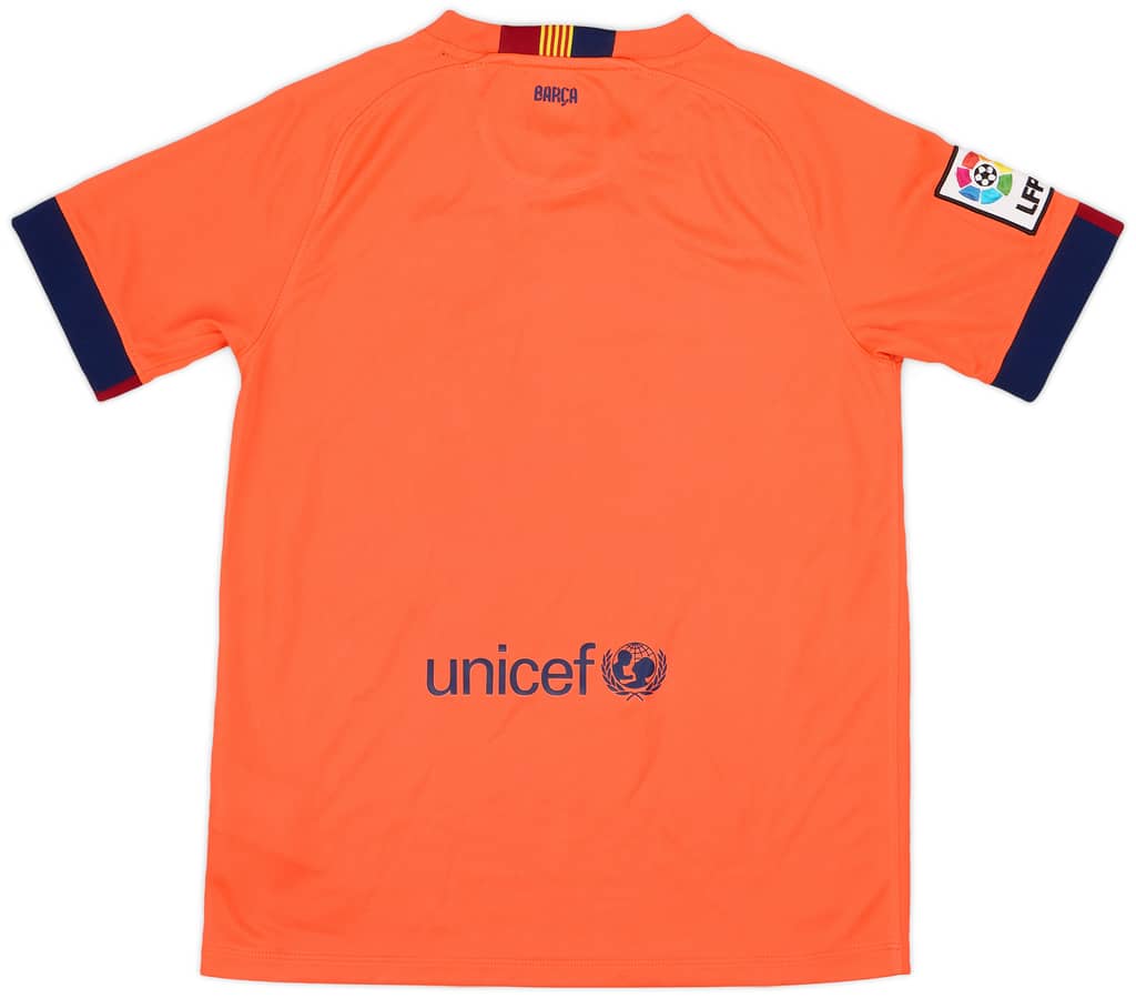 2014-15 Barcelona Away Shirt - 6/10 - (L.Boys)