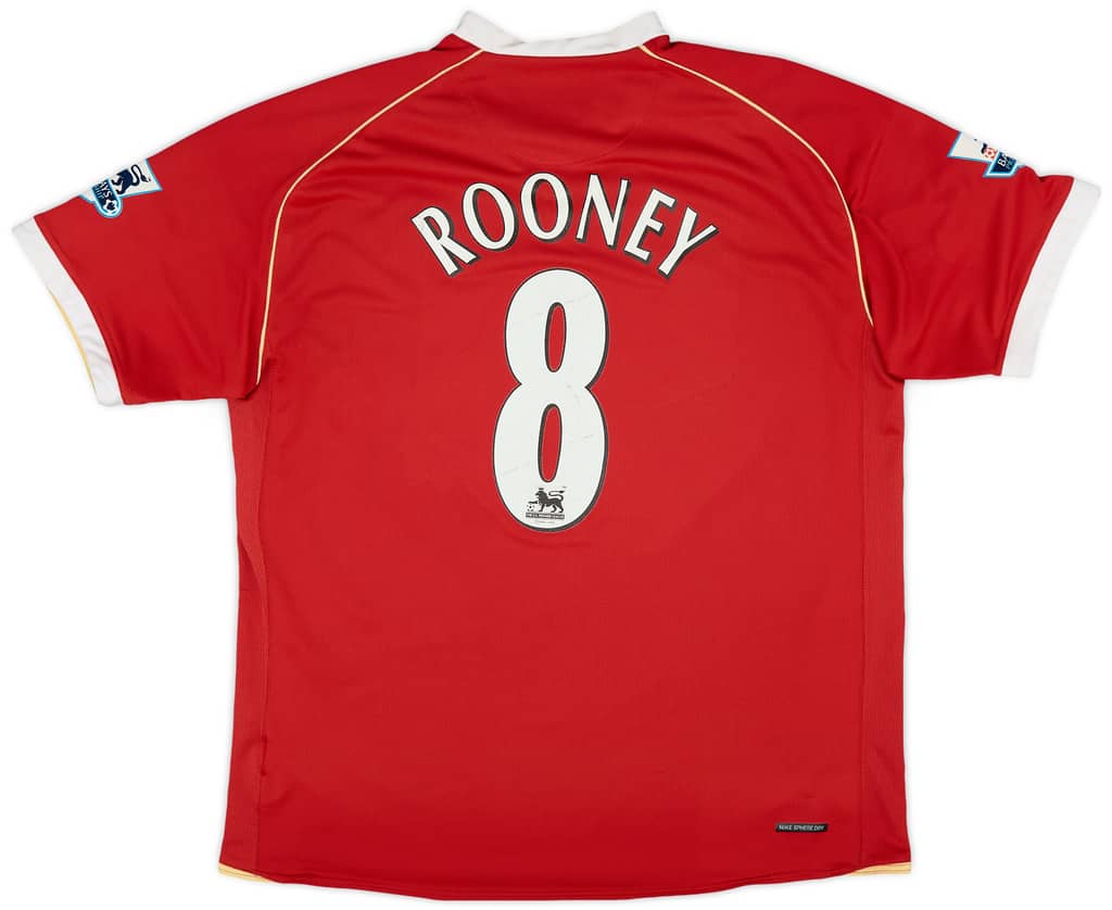 2006-07 Manchester United Home Shirt Rooney #8 - 6/10 - (XL)