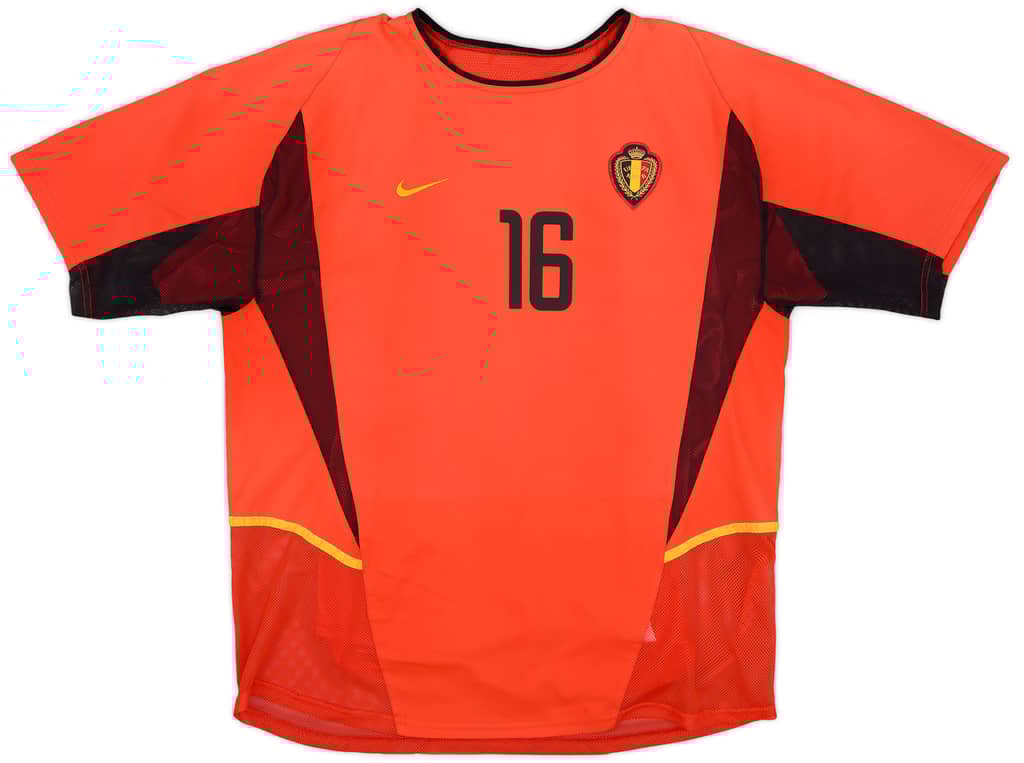 2002-04 Belgium Player Issue Home Shirt Van Buyten #16 - 8/10 - (L)