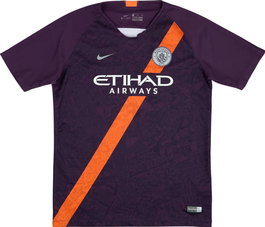 2018-19 Manchester City Third Shirt - 10/10 - (XL.Boys)