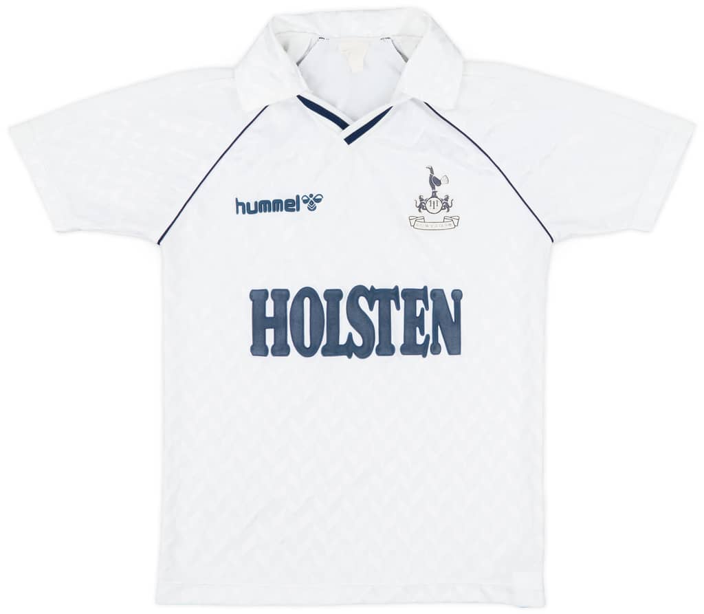 1987-89 Tottenham Home Shirt - 7/10 - (L.Boys)