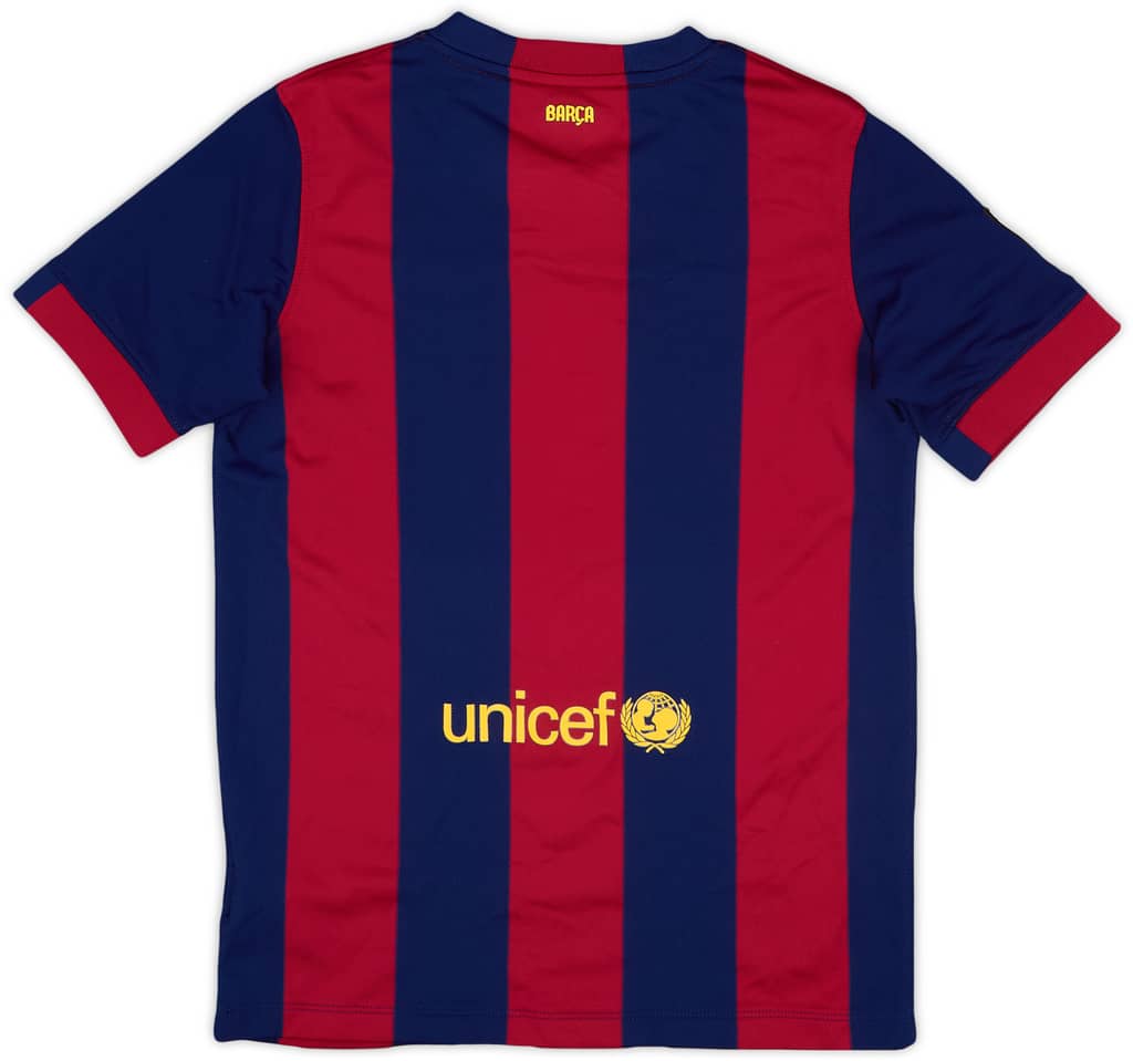 2014-15 Barcelona Home Shirt - 9/10 - (L.Boys)