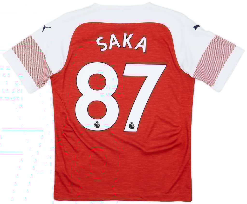 2018-19 Arsenal Home Shirt Saka #87 - 8/10 - (S)