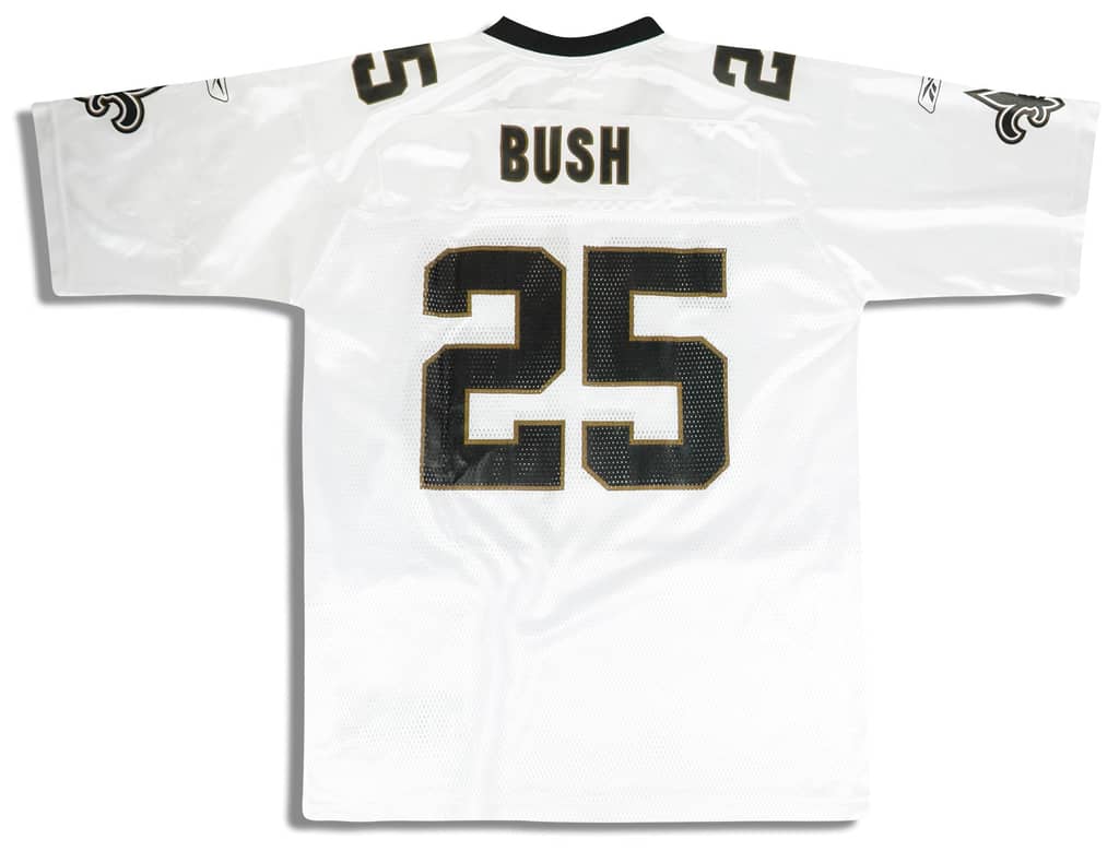 2008-10 New Orleans Saints Bush #25 Reebok On Field Jersey (Away) L