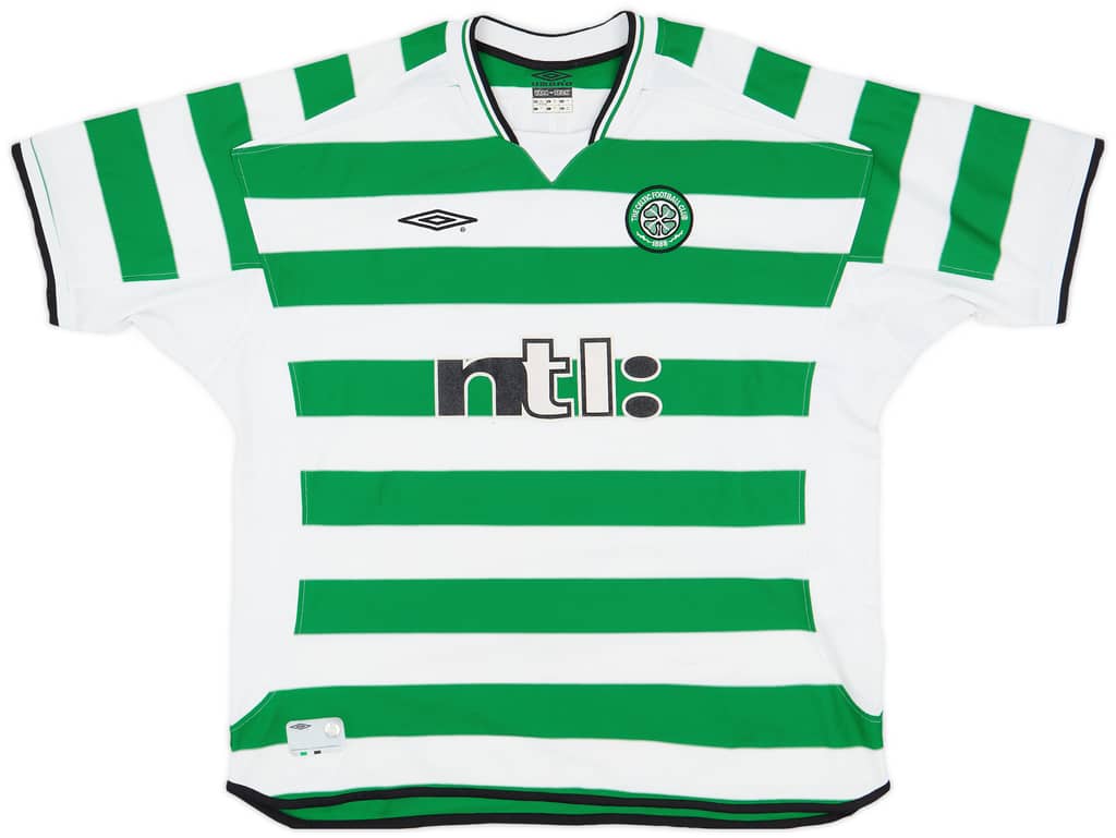 2001-03 Celtic Home Shirt Lennon #18 - 7/10 - (XXL)