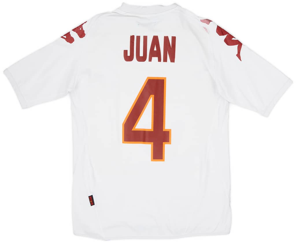 2007-08 Roma Away Shirt Juan #4 - 5/10 - (L)