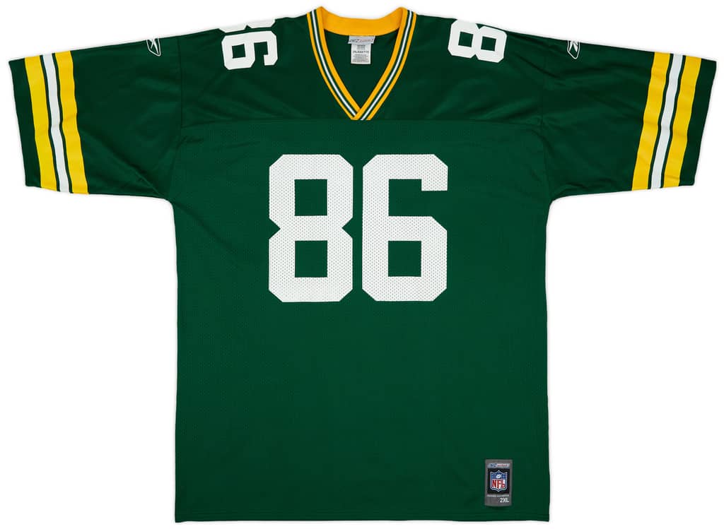2001 Green Bay Packers Freeman #86 Reebok Home Jersey - 9/10 - (XXL)