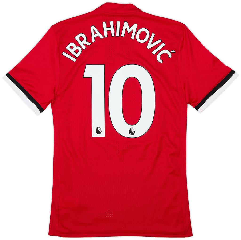2017-18 Manchester United Authentic Home Shirt Ibrahimovic #10 - 9/10 - (S)