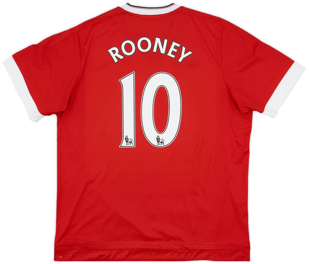 2015-16 Manchester United Home Shirt Rooney #10 - 6/10 - (XL)
