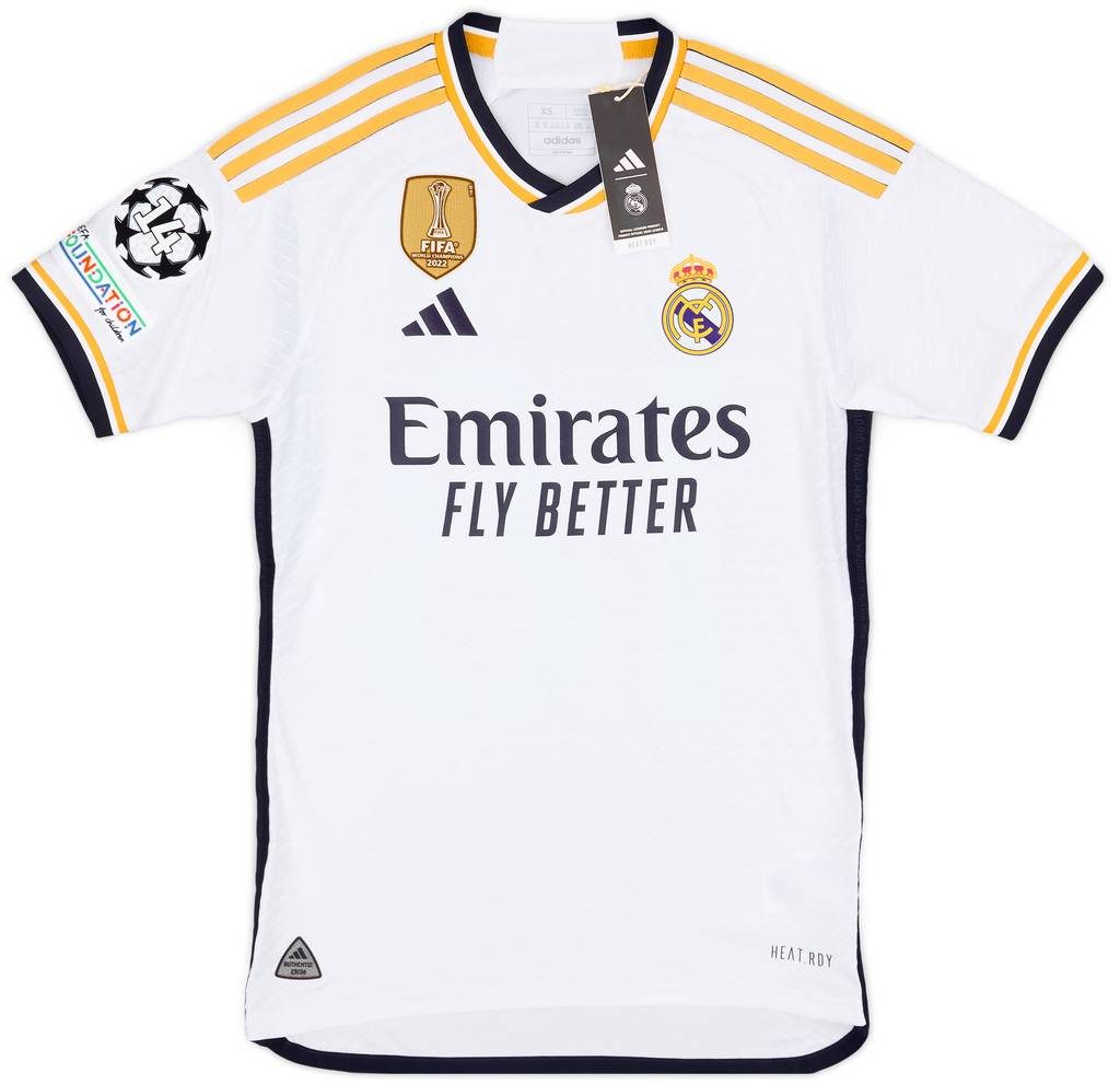 2023-24 Real Madrid Authentic Home Shirt Tchouameni #18 - 9/10 - (XS)