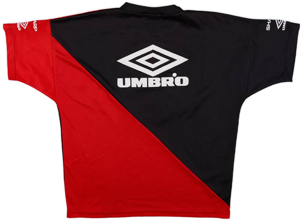 1994-95 Manchester United Umbro Training Shirt - 8/10 - (S)
