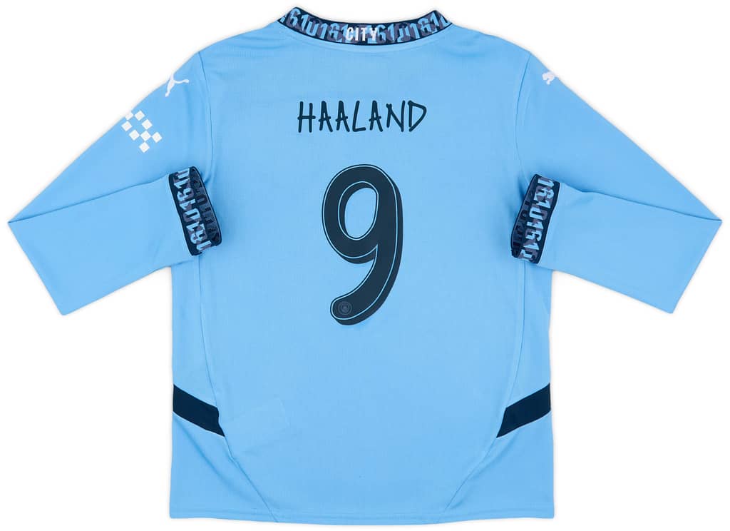 2024-25 Manchester City Home L/S Shirt Haaland #9 (KIDS)
