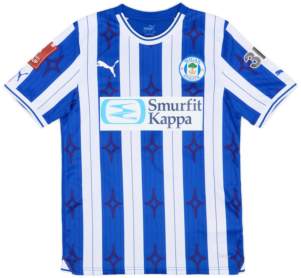 2023-24 Wigan FA Cup Match Issue Home Shirt Robinson #34