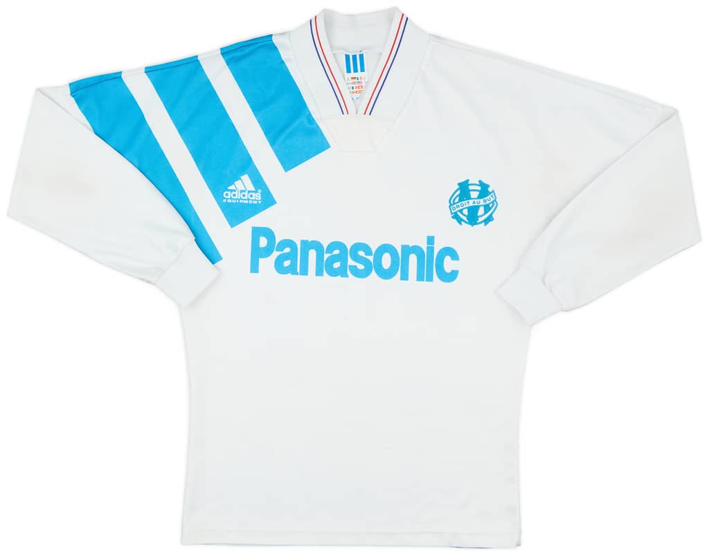 1991-92 Olympique Marseille Home L/S Shirt - 9/10 - (S)