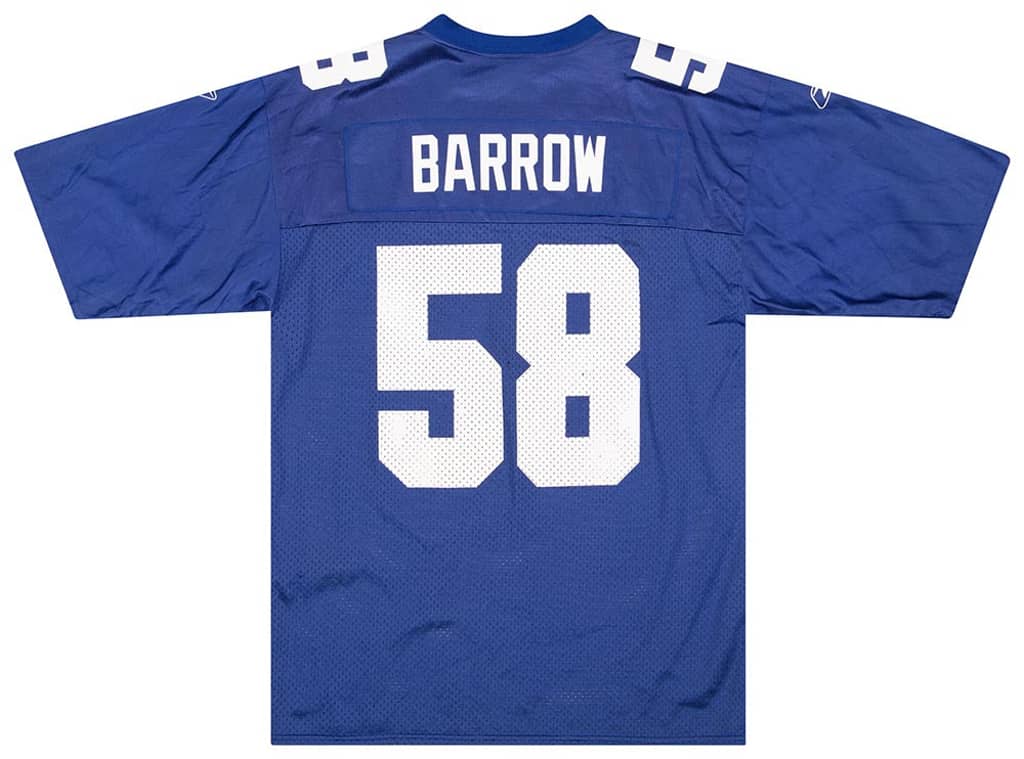 2001 New York Giants Barrow #58 Reebok Jersey (Home) M