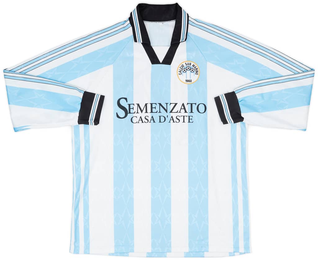 1996-00 Calcio San Marino Match Issue Home L/S Shirt #14