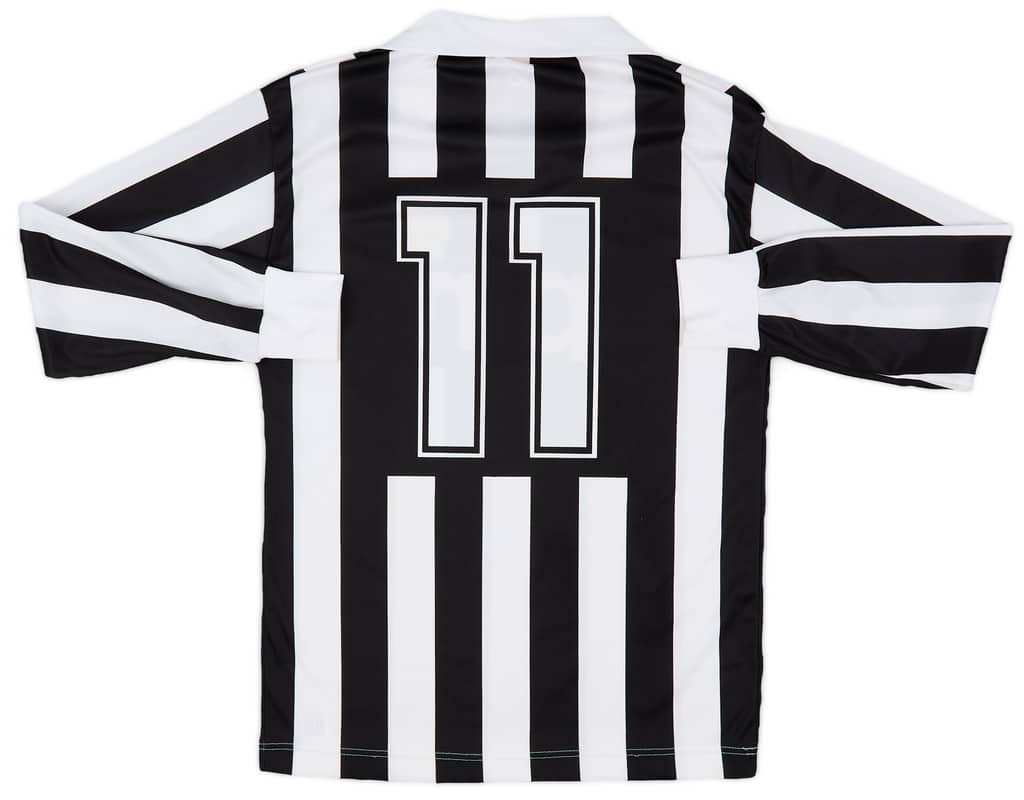 1989-90 Juventus Basic European Home L/S Shirt #11 - 8/10 - (L/XL)