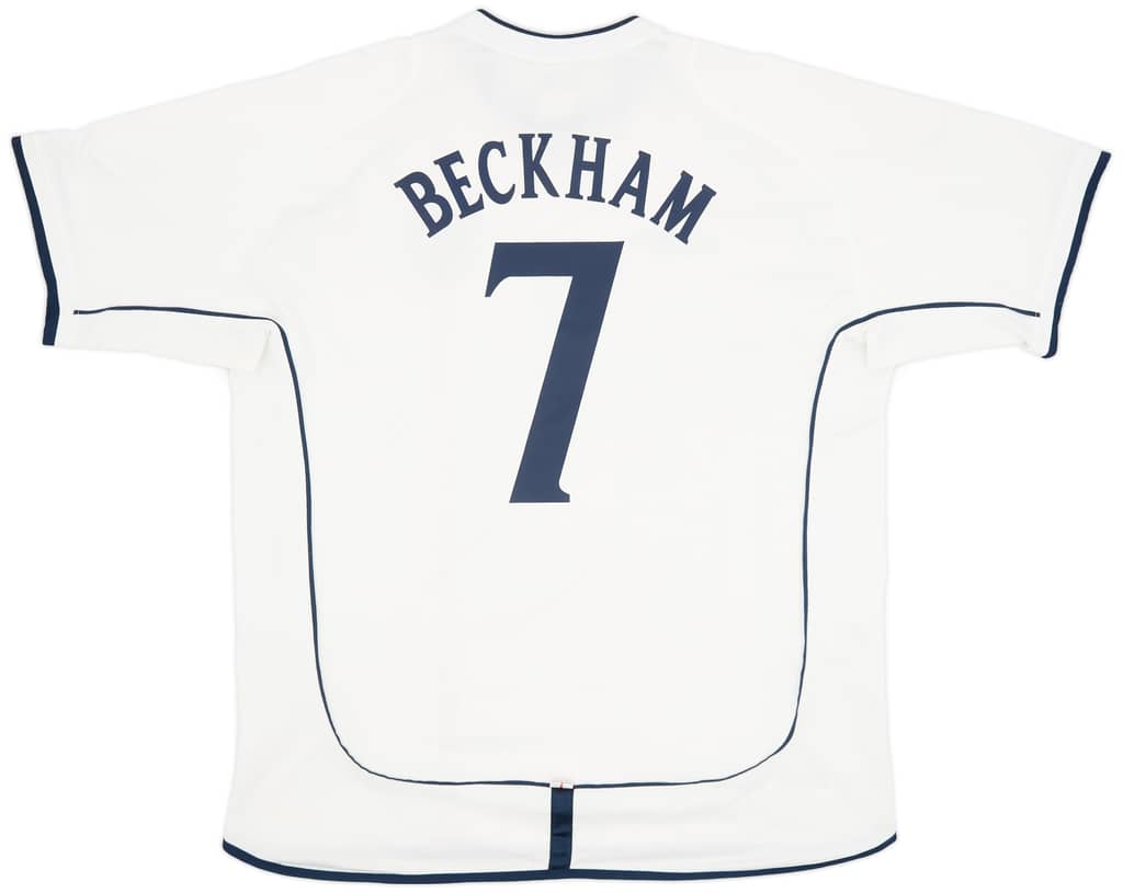 2001-03 England Home Shirt Beckham #7 - 7/10 - (XXL)