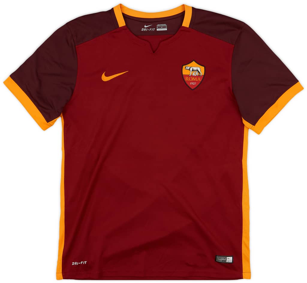 2015-16 Roma Home Shirt Dzeko #9 - 10/10 - (M)