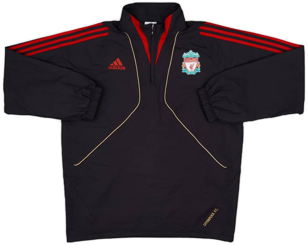 2009-10 Liverpool adidas 1/4 Zip Drill Top - 10/10 - (L)