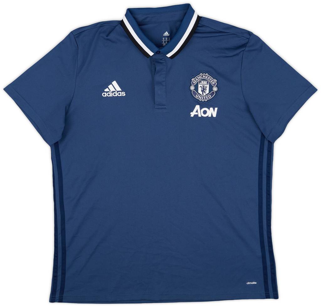 2016-17 Manchester United adidas Polo Shirt - 9/10 - (XL)