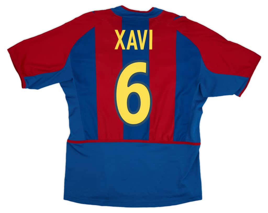 2002-03 Barcelona Home Shirt Xavi #6 - 8/10 - (S)
