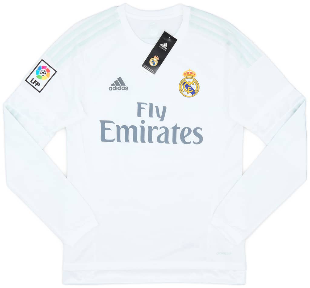 2015-16 Real Madrid Home L/S Shirt Kroos #8 (S)