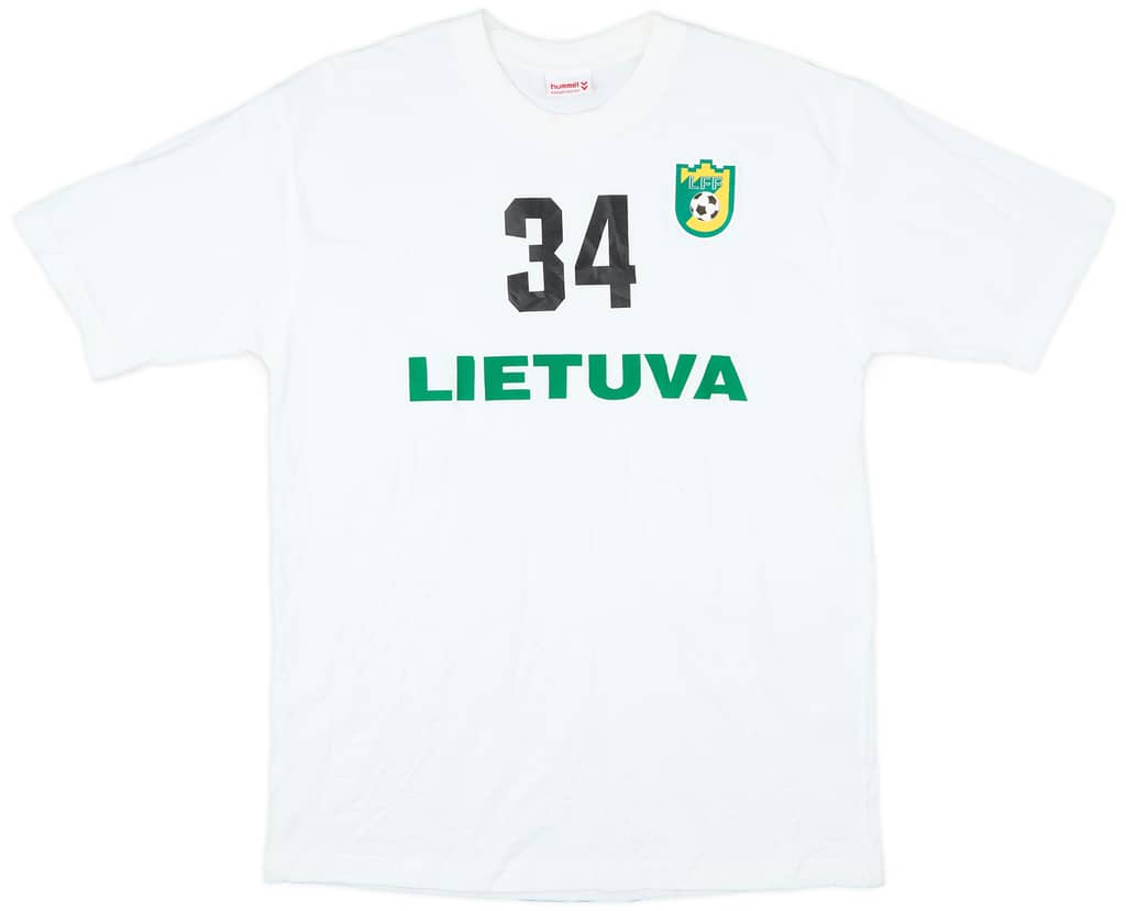 2002-03 Lithuania Player Issue Hummel Training Shirt #34 - 8/10 - (L)