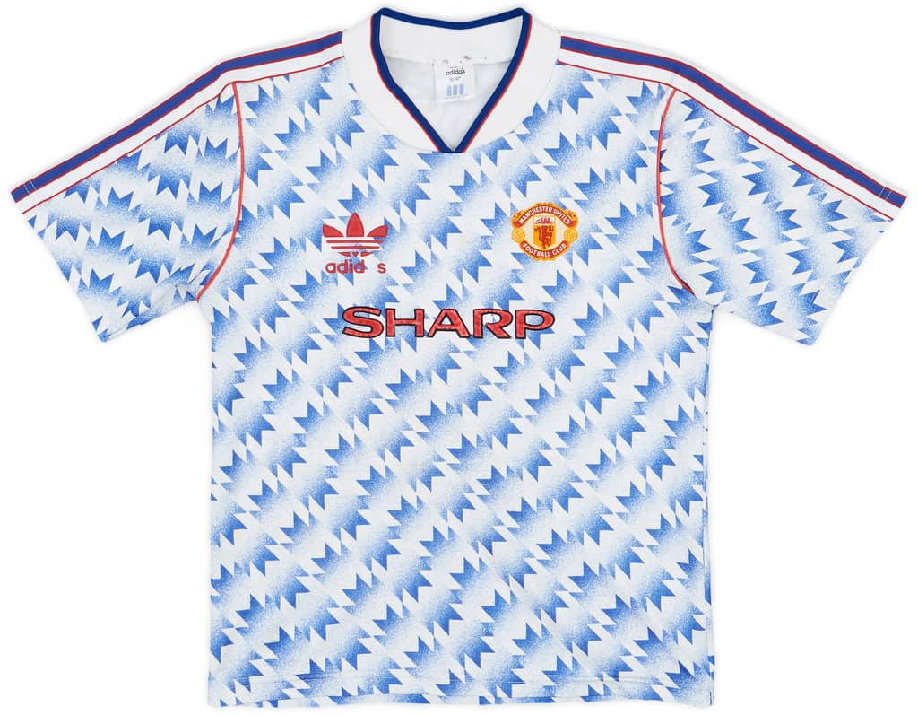 1990-92 Manchester United Away Shirt - 4/10 - (M.Boys)